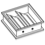 3570 - Horizontal Mount Backdraft Damper (air down)